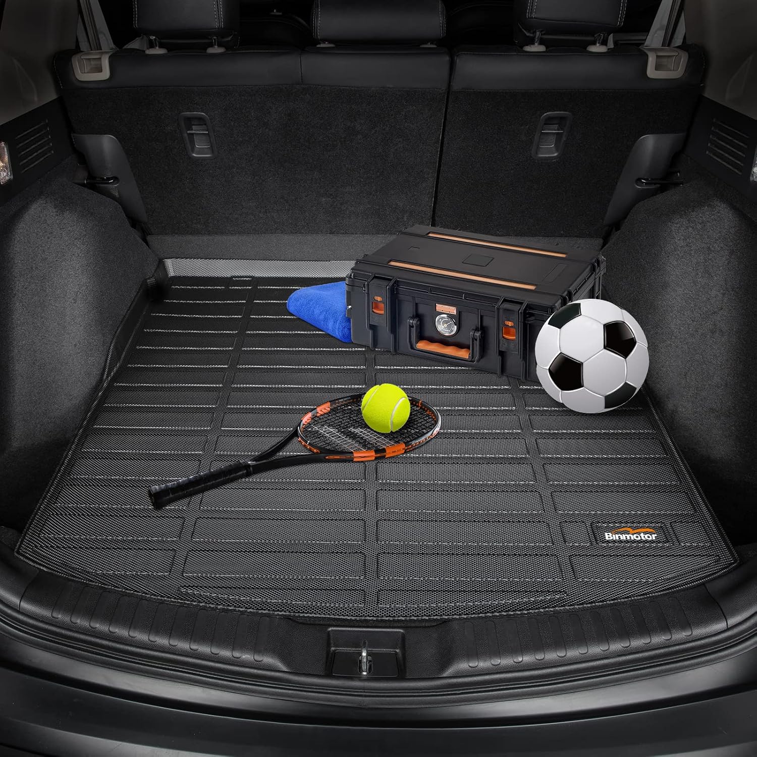 Binmotor-Floor Mats Custom Fit for Toyota Prius 2016-2022 (Not for Prius c/v/Prime) All Weather Protection TPE Heavy Duty Non-Slip Automotive Floor Liners Set Prius Accessories