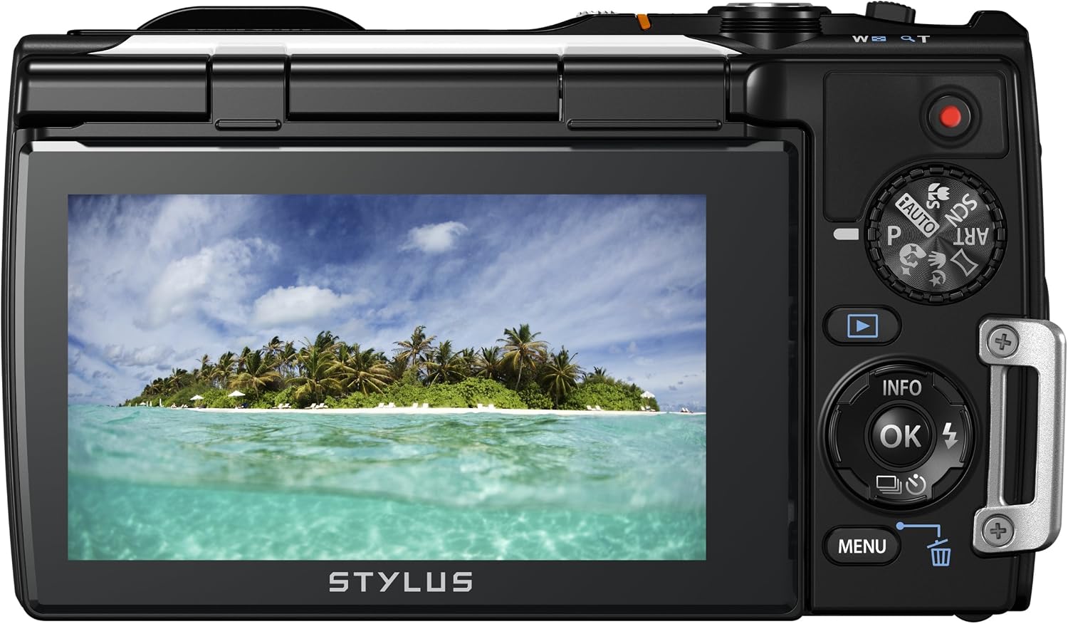 Olympus Stylus TG-850 IHS 16 MP Digital Camera (White) - International Version