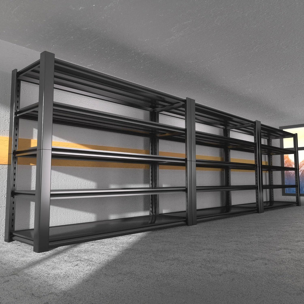 Heavy Duty Garage Shelving Units and Storage, 3000LBS 5 Adjustable Levels, 48″W Metal Shelving for Garage, 72″H Standing Shelf Units, Storage Rack for Garage Organization, 3Pack