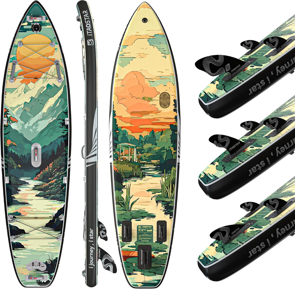 iTAOSTAR Novelty 11'6' x 35' Extra Wide SUP for Enhanced Stability - Inflatable Stand Up Paddle Board - Premium Paddle Board Kit for Adults & Youth - All Skill Levels - Includes SUP Accessories