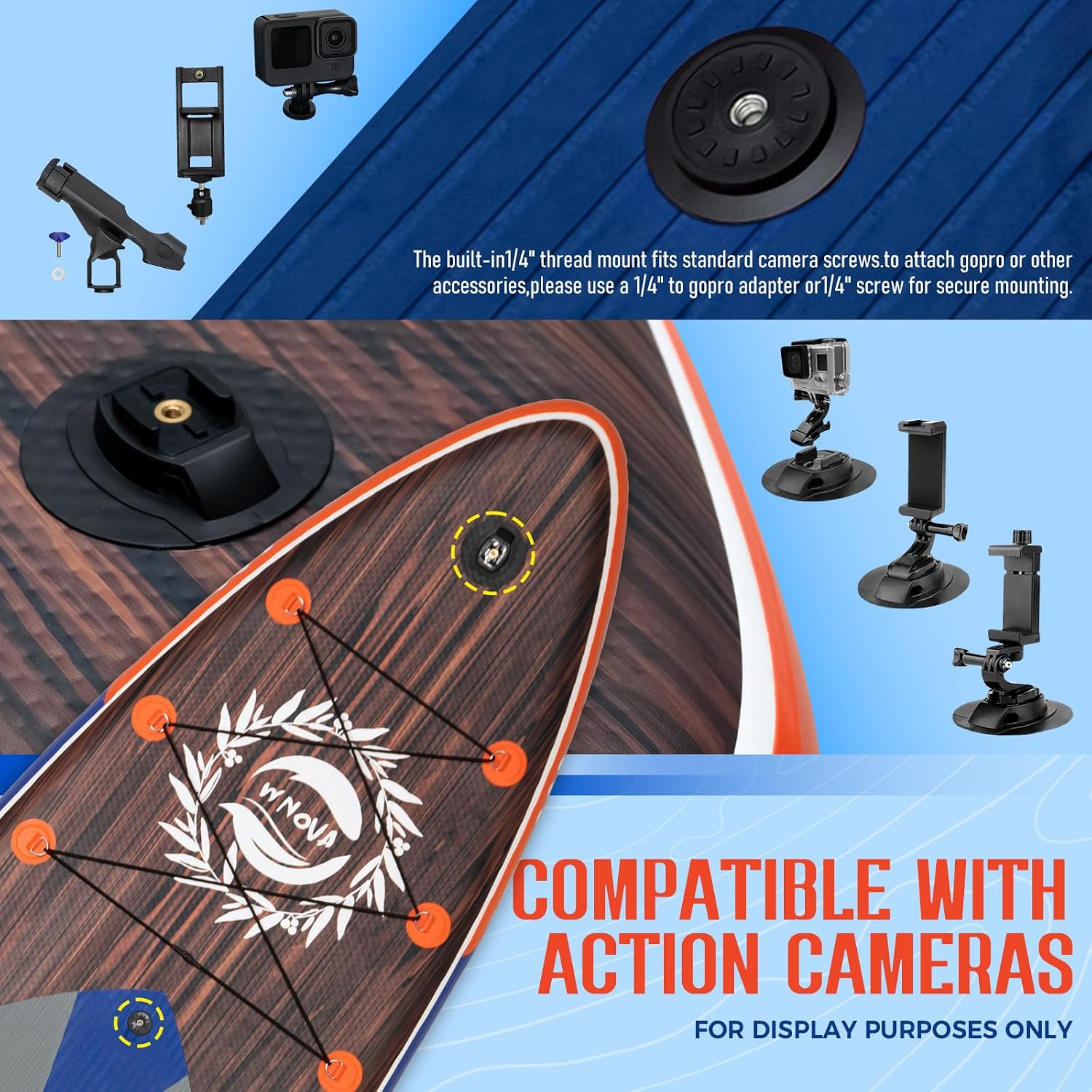 11'6' × 34' Extra Wide Inflatable Stand Up Paddle Board, Stable SUP with Premium SUP Accessories and Non-Slip Comfort Deck for Adults & Youth of All Skill Levels