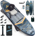 12'x36 Inflatable Paddle Board, 500lbs Extra Wide Stand Up Paddleboard for Adults with Premium SUP Accessories Kit & Backpack, Blow Up Kayak Non-Slip Stable Deck Boat for Yoga Fishing Surf