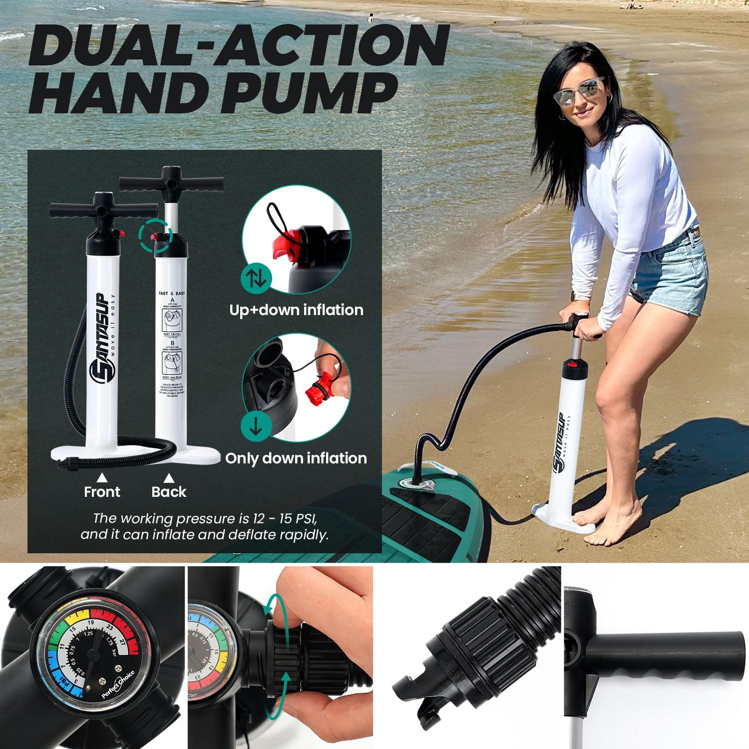 Inflatable Stand Up Paddle Board with SUP Accessories, Anti-Slip EVA Deck, 10'6'/11' Wide Stance Board, Sup Board for Adults & Youth of All Skill Levels Backpack
