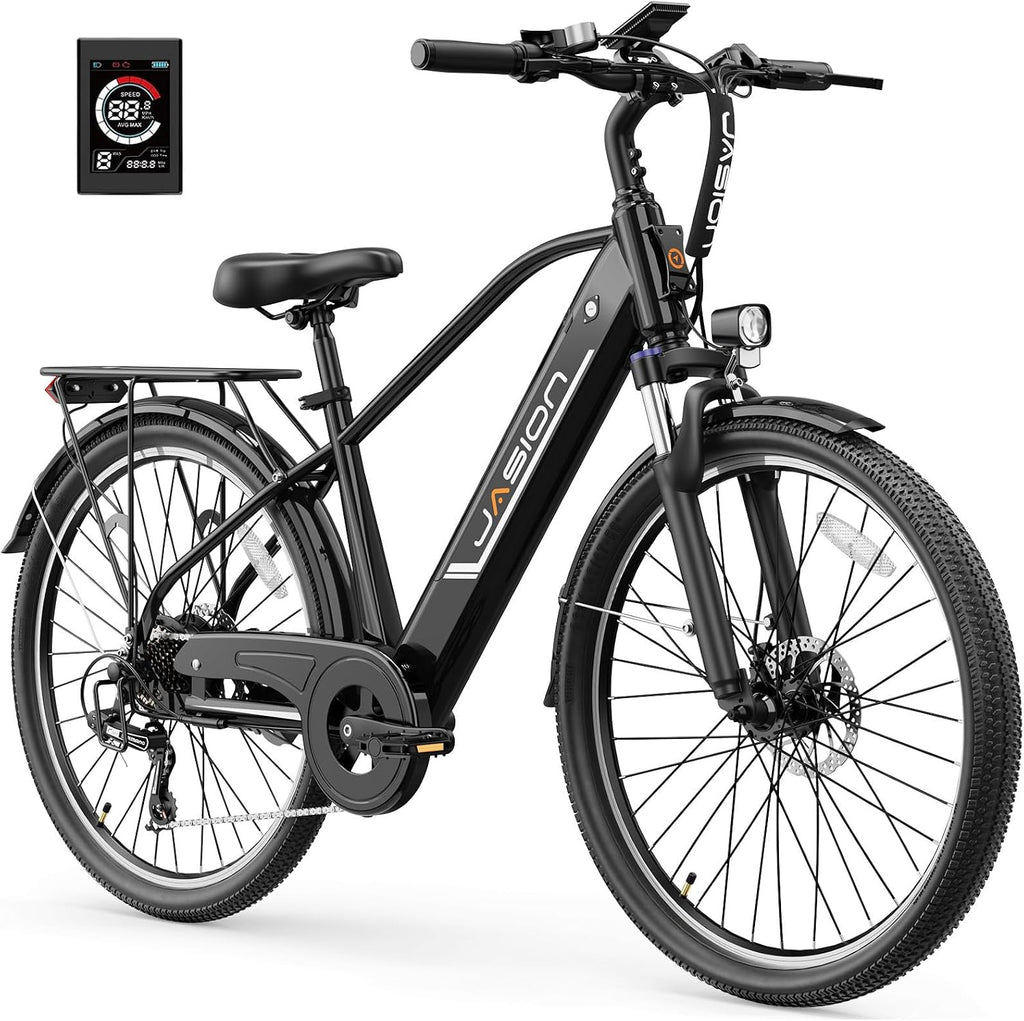 Jasion Roamer/ST/Pro Electric Bike for Adults, 26' Commuter Ebike 1200W 528WH Removable Battery, 28MPH 40-62miles,Electric Bicycles for Women/Man,UL2849 Certified