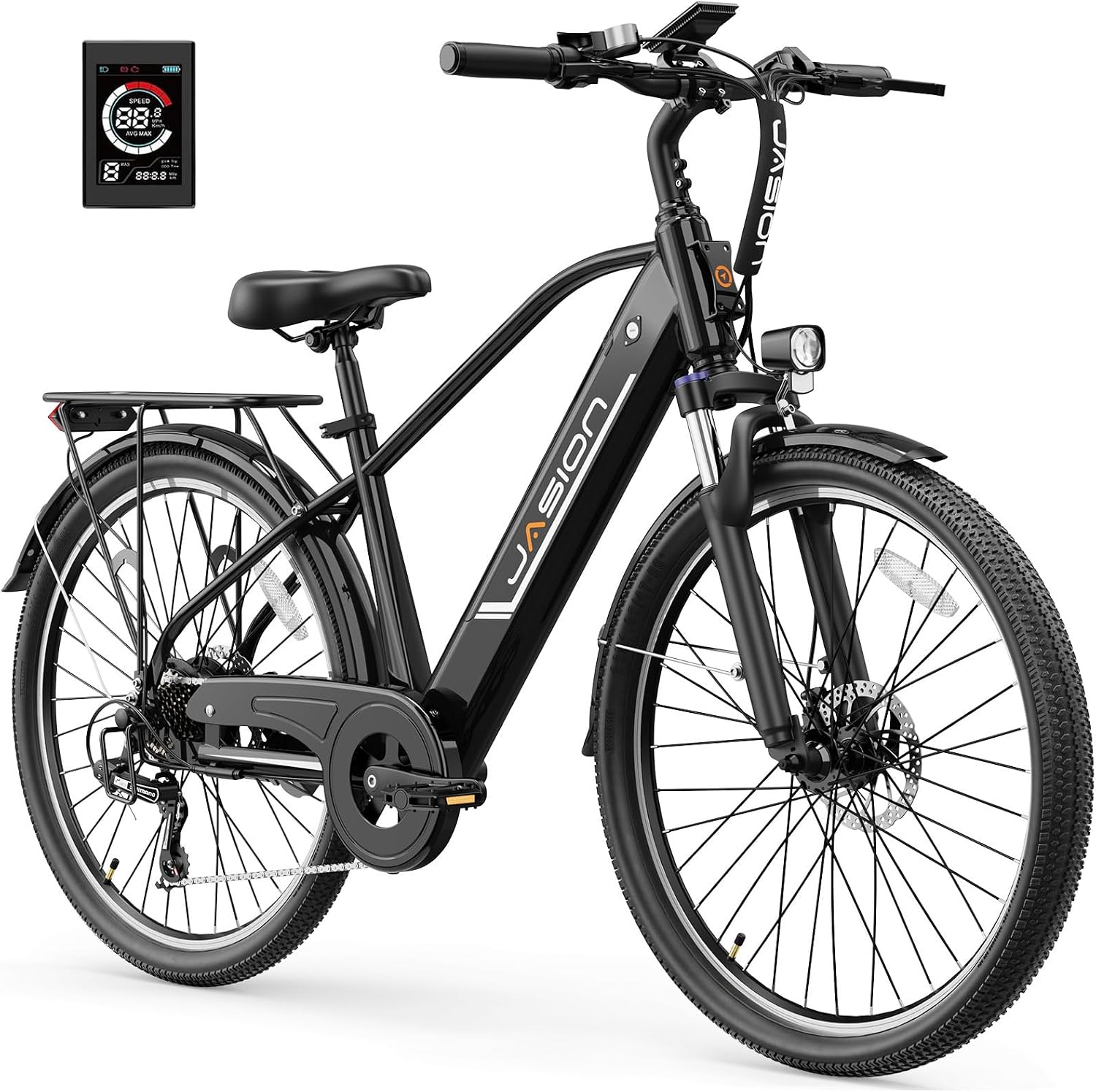 Jasion Roamer/ST/Pro Electric Bike for Adults, 26' Commuter Ebike 1200W 528WH Removable Battery, 28MPH 40-62miles,Electric Bicycles for Women/Man,UL2849 Certified