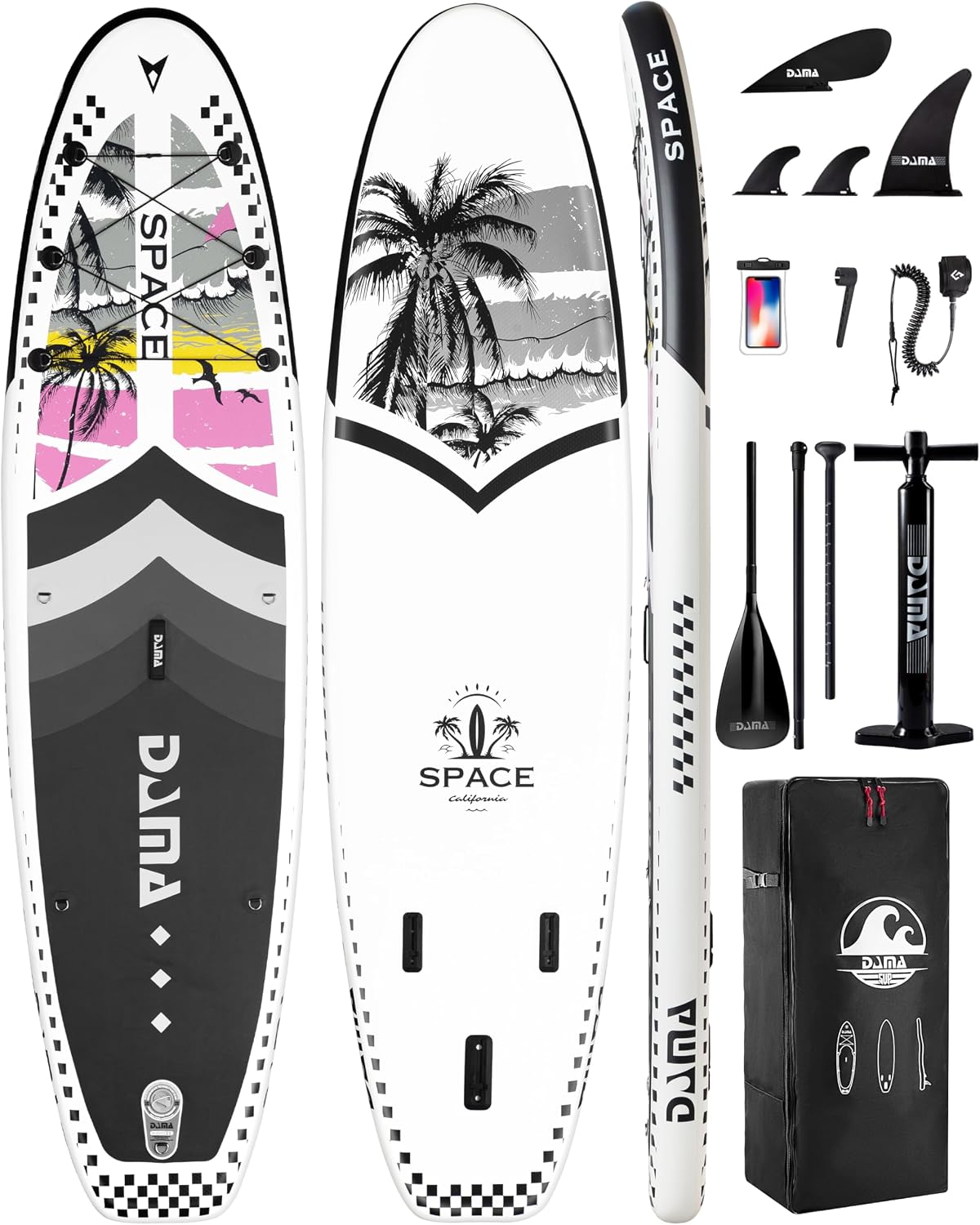 DAMA 11'*34'*6' Inflatable Paddle Board, Paddle Boards for Adults,Sup,Lightweight and Durable, Easy to Inflate, Versatile in Style, Fully Functional, Equipped w/High Grade Accessories.