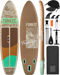 11'×34'×6' Extra Wide Inflatable Stand Up Paddle Board, Sup Board with Removable Fins, Backpack, Floating Paddle, Safety Leash, Floating Phone Case for Adults & Youth of All Skill Levels