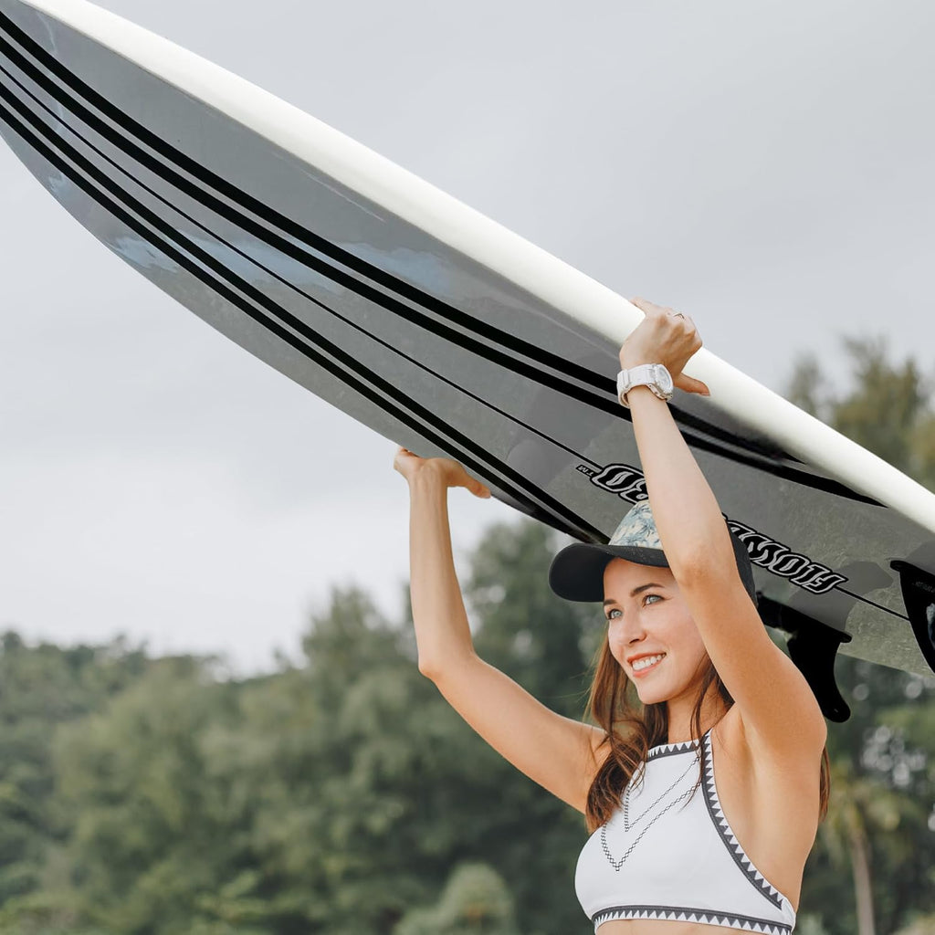 FLOWBOARD Surfboard Softboard Foam - Include (3) Fins 6' Foot Leash and (2) Wood Stringers Inside Board Availalable in 6' and 7' Short Board and 8' Longboard