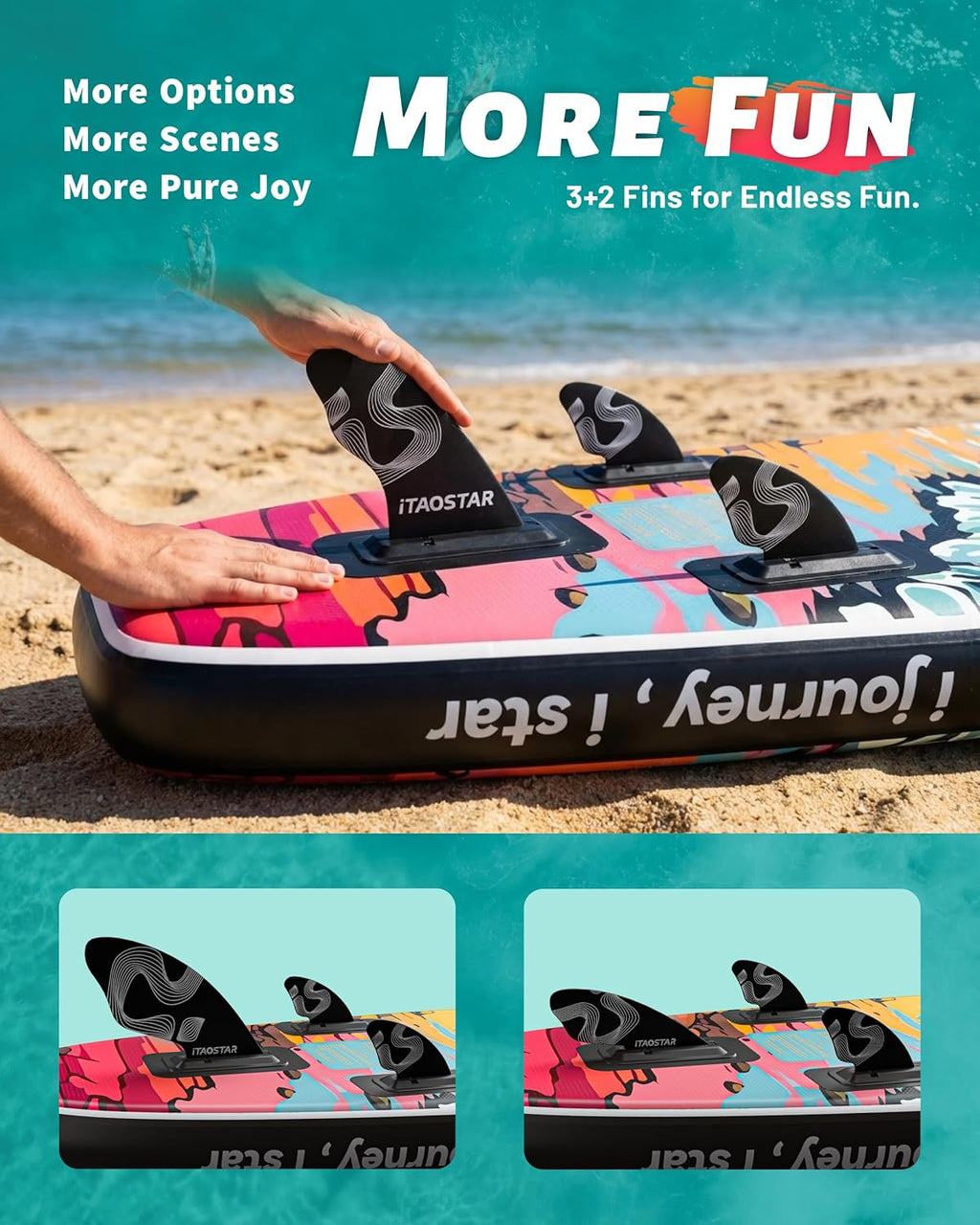 iTAOSTAR Novelty 11'6' x 35' Extra Wide SUP for Enhanced Stability - Inflatable Stand Up Paddle Board - Premium Paddle Board Kit for Adults & Youth - All Skill Levels - Includes SUP Accessories