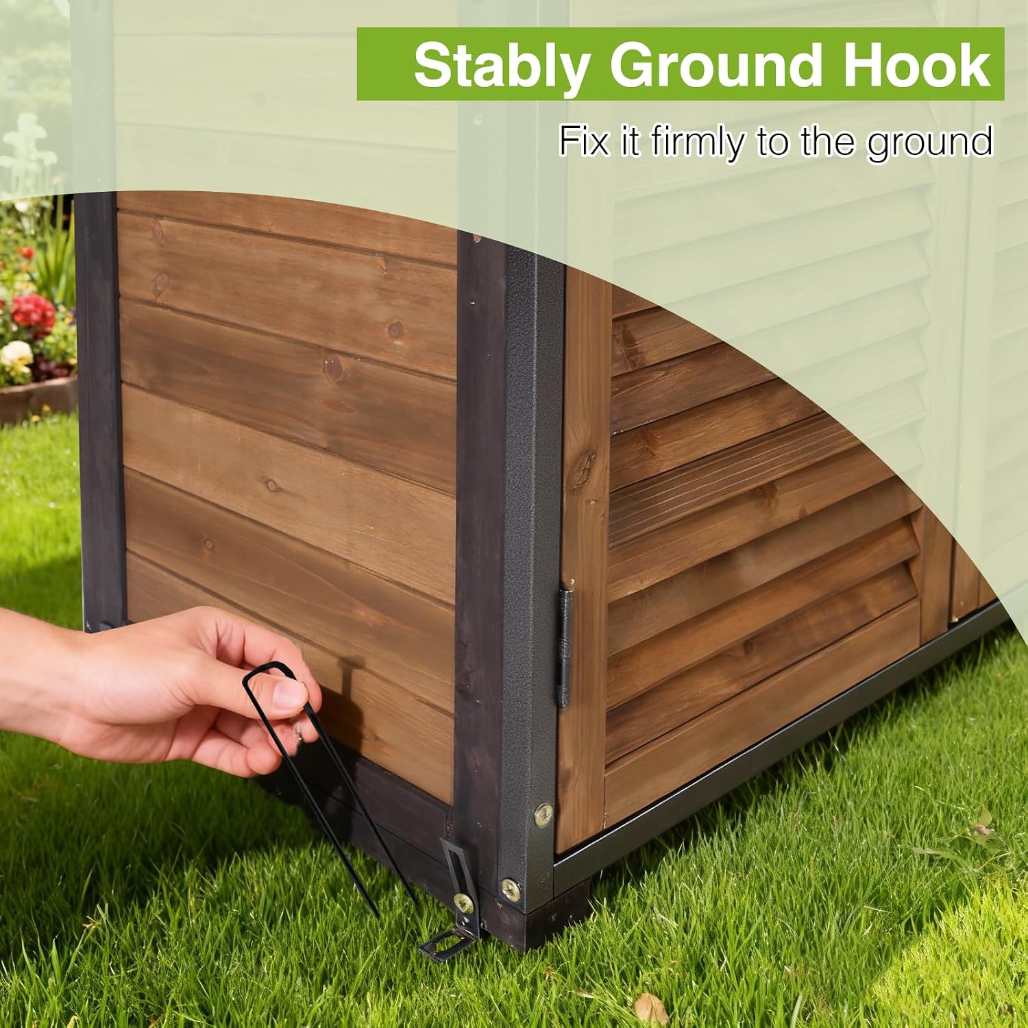 Outdoor Storage Shed with Floor - Strong Metal Frame, Adjustable Shelves, Ventilated Blinds - Ideal for Garden Tools & Outdoor Storage Cabinets Waterproof - Best in Sheds