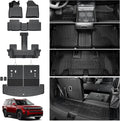 Floor Mats for Hyundai Santa Fe 2024-2026 (Fit Hybrid and Gas), TPE All Weather Protection Durable Trunk Cargo Mat with Backrest Mat for Hyundai Santa Fe