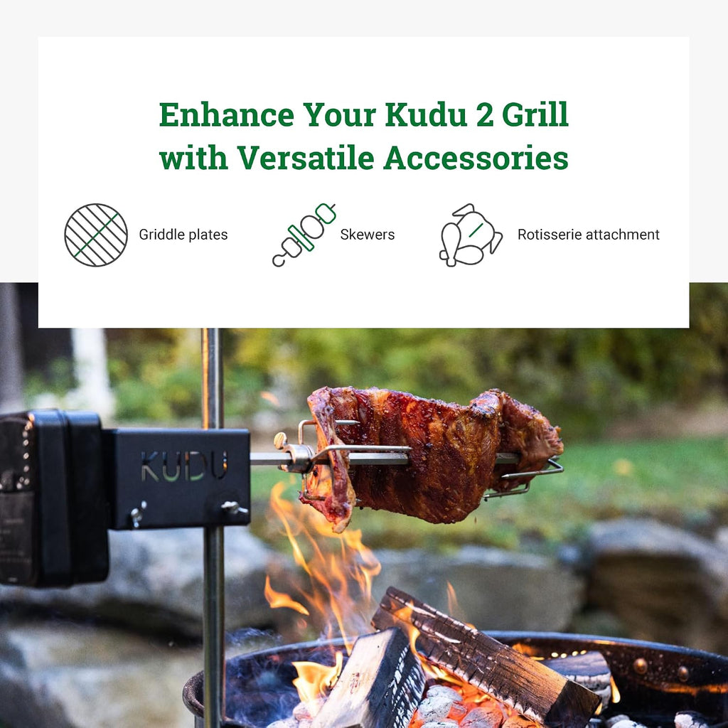 KUDU Grill - Open Fire BBQ Grilling System, Portable Charcoal Grills