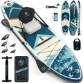 12'x36 Inflatable Paddle Board, 500lbs Extra Wide Stand Up Paddleboard for Adults with Premium SUP Accessories Kit & Backpack, Blow Up Kayak Non-Slip Stable Deck Boat for Yoga Fishing Surf