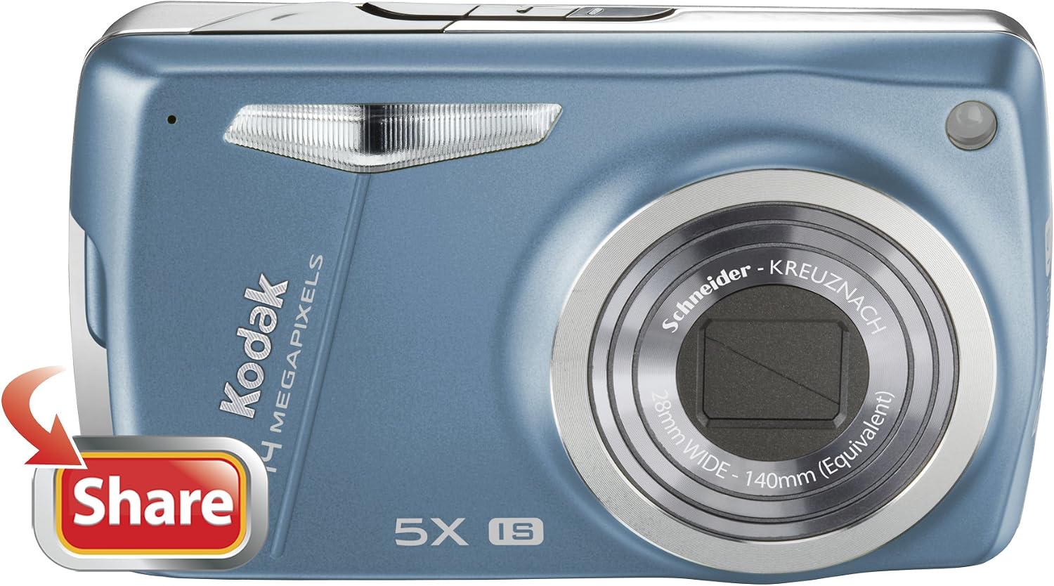 Kodak Easyshare M575 14 MP Digital Camera with 5x Wide Angle Optical Zoom and 3.0-Inch LCD (Lake Blue)