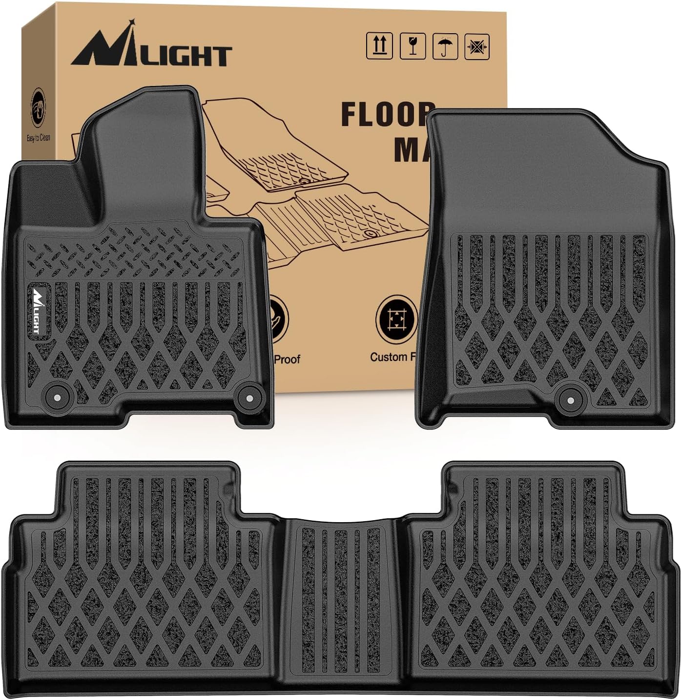 Nilight TPE Floor Mats for Hyundai Tucson PHEV (Plug-in Hybrid) 2022 2023 2024 2025 2026 All Weather Custom Fit Heavy Duty Floor Liners