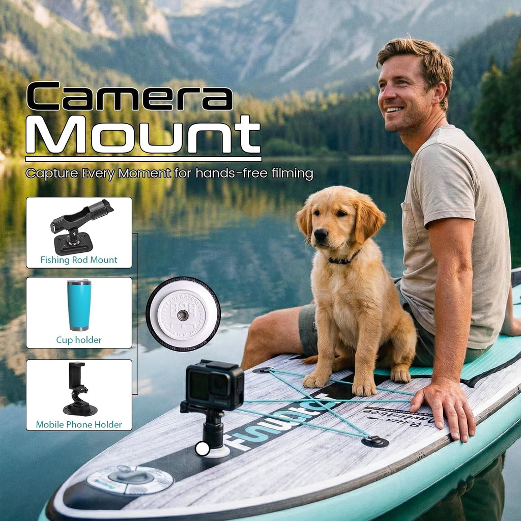 FunWater Inflatable Stand Up Paddle Board 10'6'/11'/11'6' Paddle Board for Adults & Youth, Paddleboards Inflatable with Premium SUP Accessories, Wide Stable, Non-Slip Comfort Deck