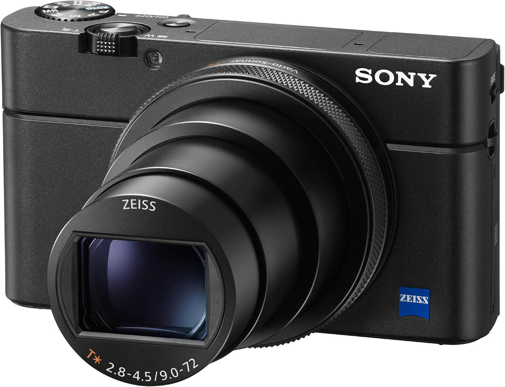 Sony Cyber-Shot RX100 VII RX100M7 4K UHD Camera DSC-RX100M7 w/Zeiss 24-200mm Zoom Lens Power Bundle with Deco Photo Strap w/Built in Camera Charging + 2X Battery + Case + Tripod Grip & Accessories