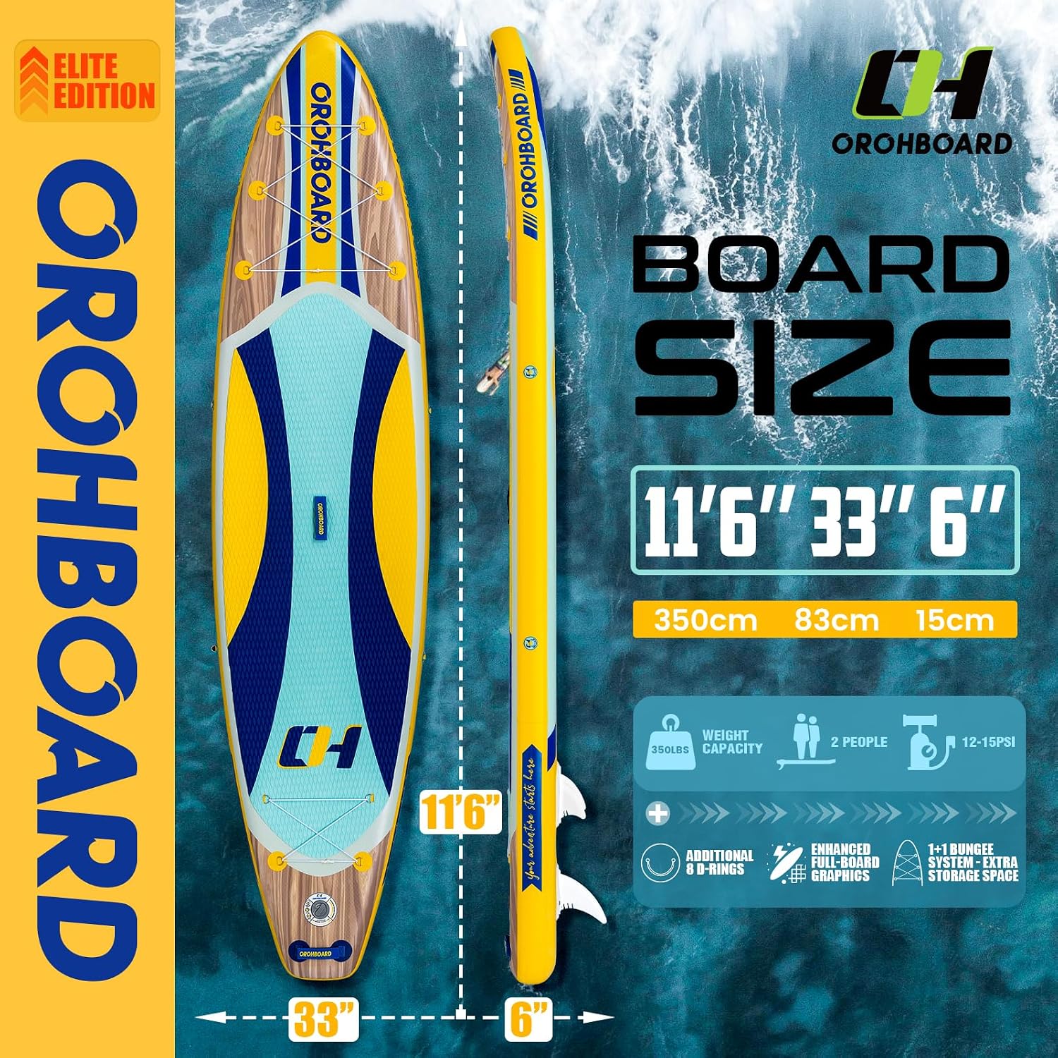 Inflatable Paddle Board 11'6/10'6 Paddle Board - All-Around SUP Board for Adults & Beginners, Stand Up Paddle Board with Complete Accessory Kit for Lake, River, Ocean