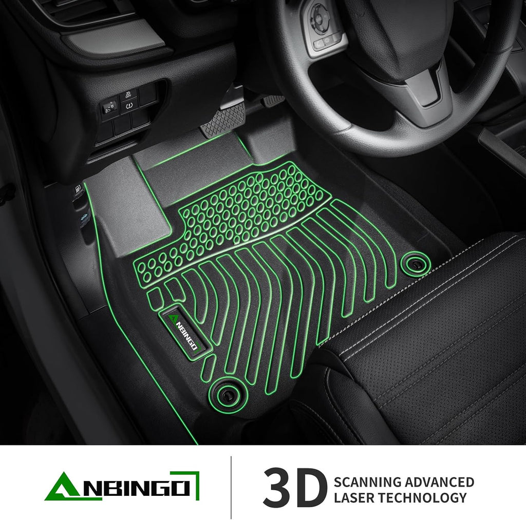 ANBINGO® Floor Mats for BMW X7 2019-2026 (Only 6 Seats), xDrive40i / xDrive50i / M50i / M60i / Base/Alpina XB7, All Weather TPE Floor Liners / 1st & 2nd & 3rd Row Custom Mat Accessories - Black