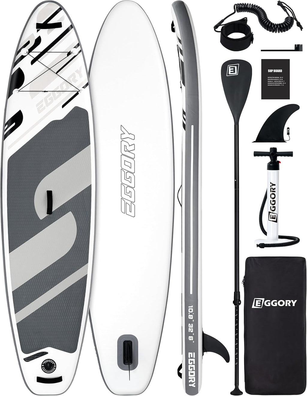 Inflatable Paddle Board,Stand Up Paddle Board Set, Extra Wide SUP Board with Removable Fin, Floating Paddle, Hand Pump, Waterproof Phone Pouch,Traveling Board