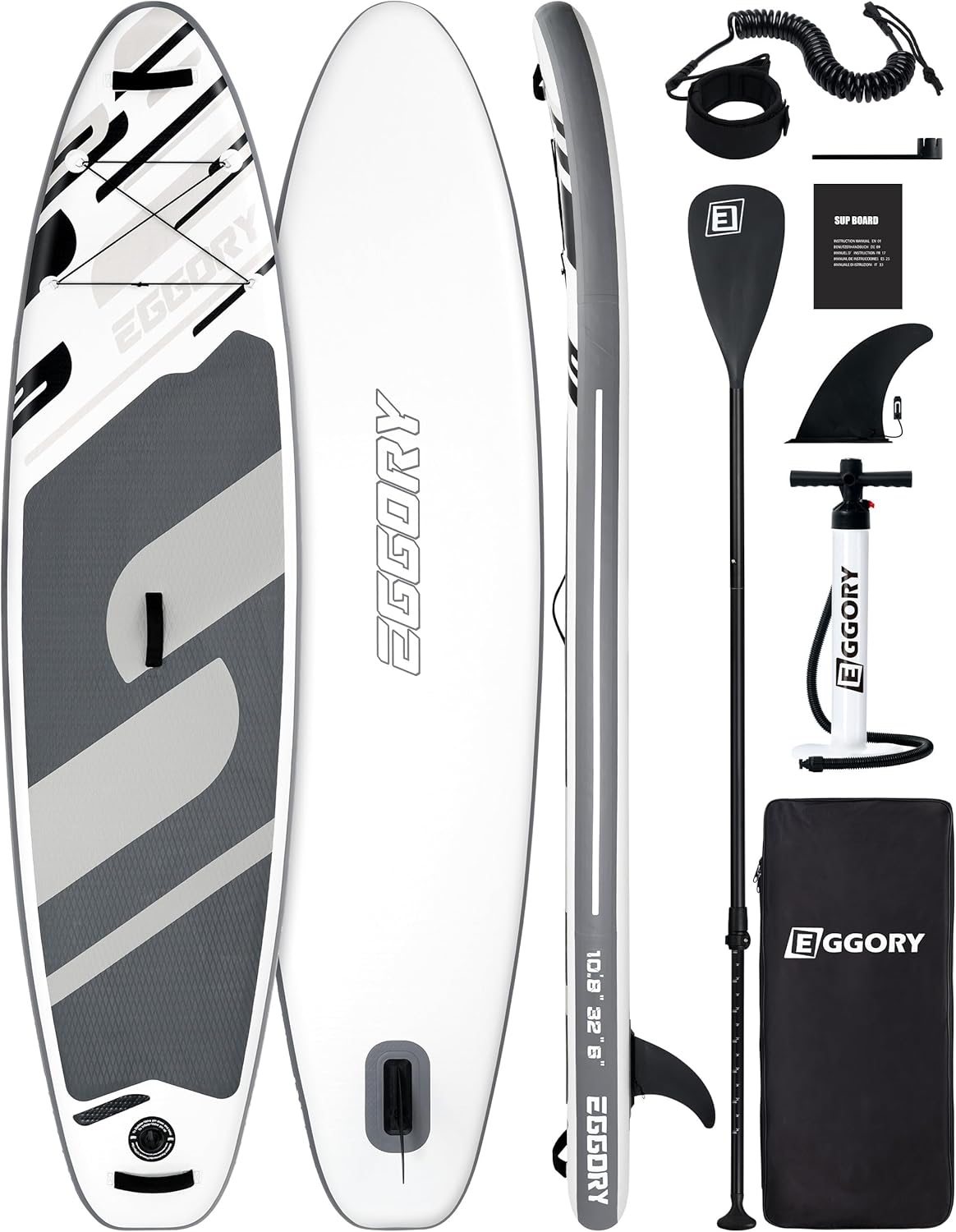 Inflatable Paddle Board,Stand Up Paddle Board Set, Extra Wide SUP Board with Removable Fin, Floating Paddle, Hand Pump, Waterproof Phone Pouch,Traveling Board