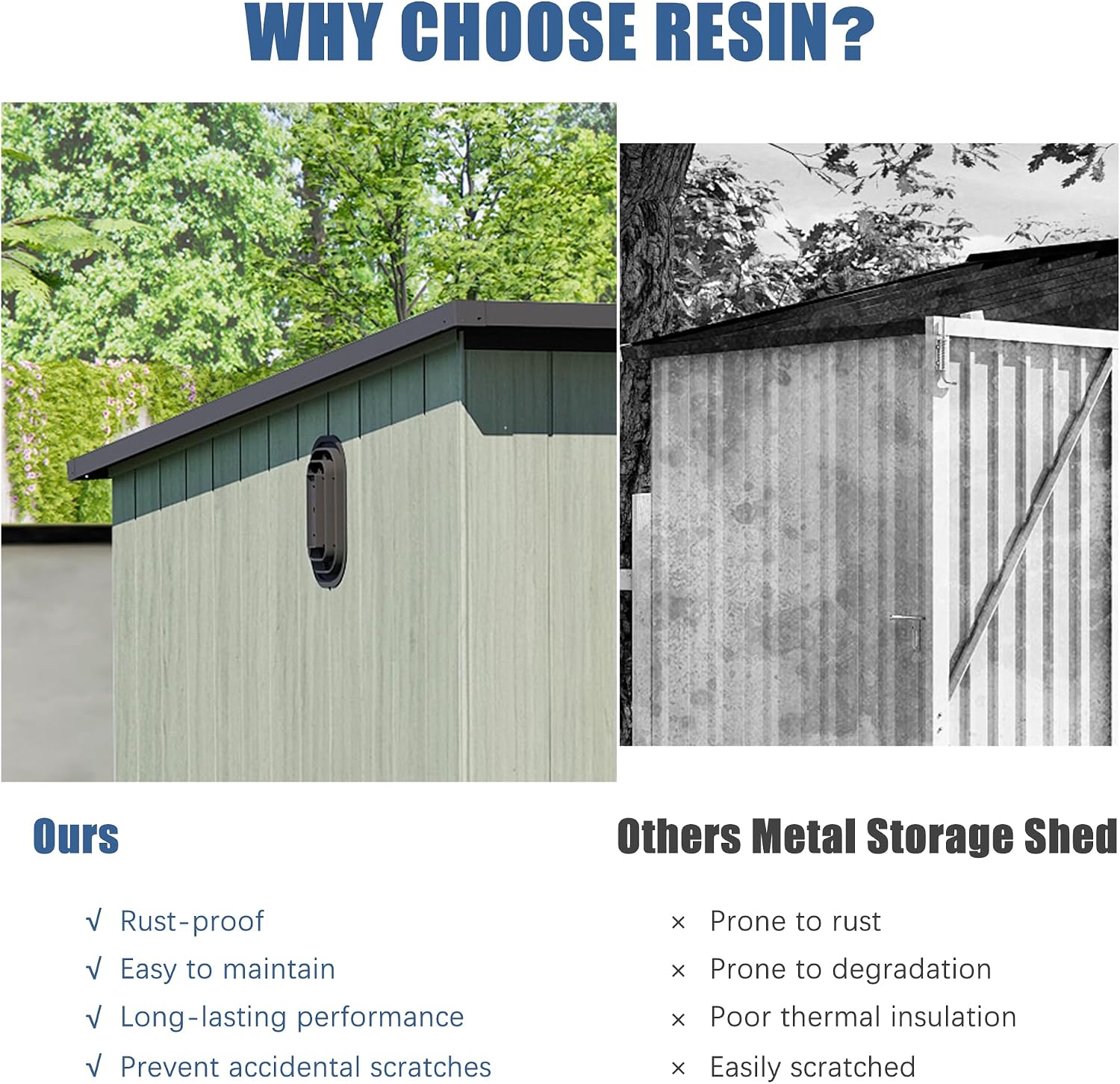 Domi 6x8FT Outdoor Resin Storage Shed with Transparent Windows & Louvered Vents, Plastic Tool Shed with Double Lockable Doors & Sloping Roof, Outside Garden Shed for Backyard, Patio, Lawn, Grey