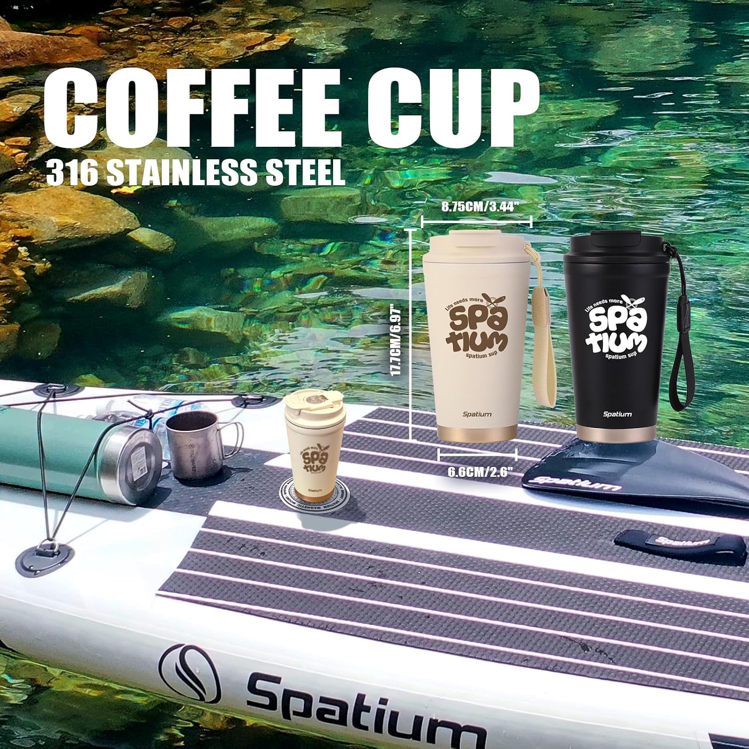 Spatium 11'5'x32' Magnetic Cup Holder Touring Paddle Board Stand Up Paddle Board for Adults,440lb Capacity SUP Board with Camera Mount for Youth & Adults of All Skill Levels