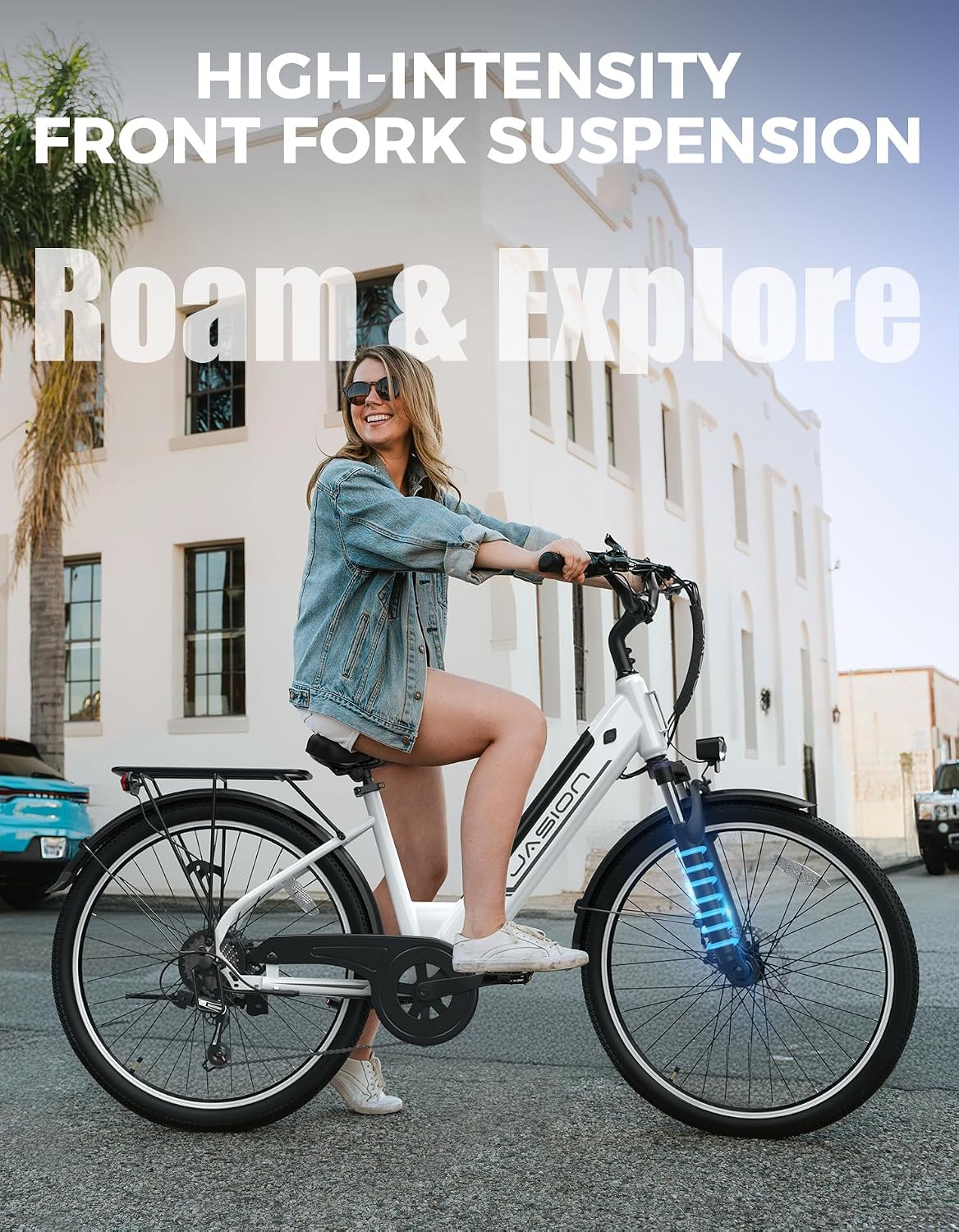 Jasion Roamer/ST/Pro Electric Bike for Adults, 26' Commuter Ebike 1200W 528WH Removable Battery, 28MPH 40-62miles,Electric Bicycles for Women/Man,UL2849 Certified
