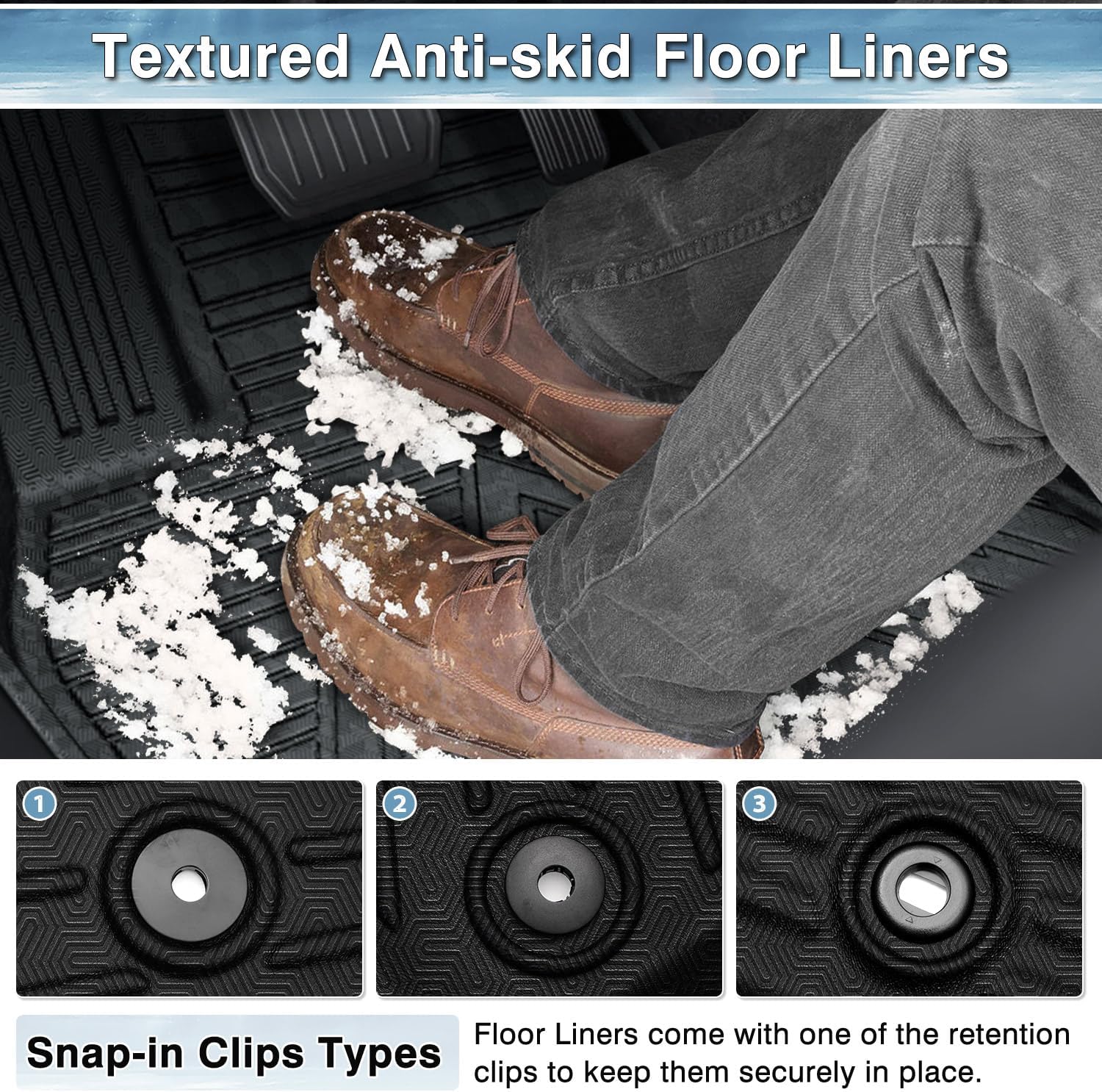 Mixsuper Floor Mats for Volkswagen ID.4 2021-2025 2026, Car Mat for VW ID4 All Weather Trunk Mat and 2 Row Floor Liners Accessories Set Black