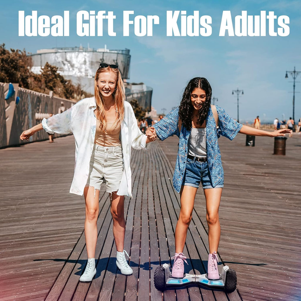 LIEAGLE Hoverboard, 6.5' Self Balancing Scooter Hover Board with Bluetooth Wheels LED Lights for Kids Adults