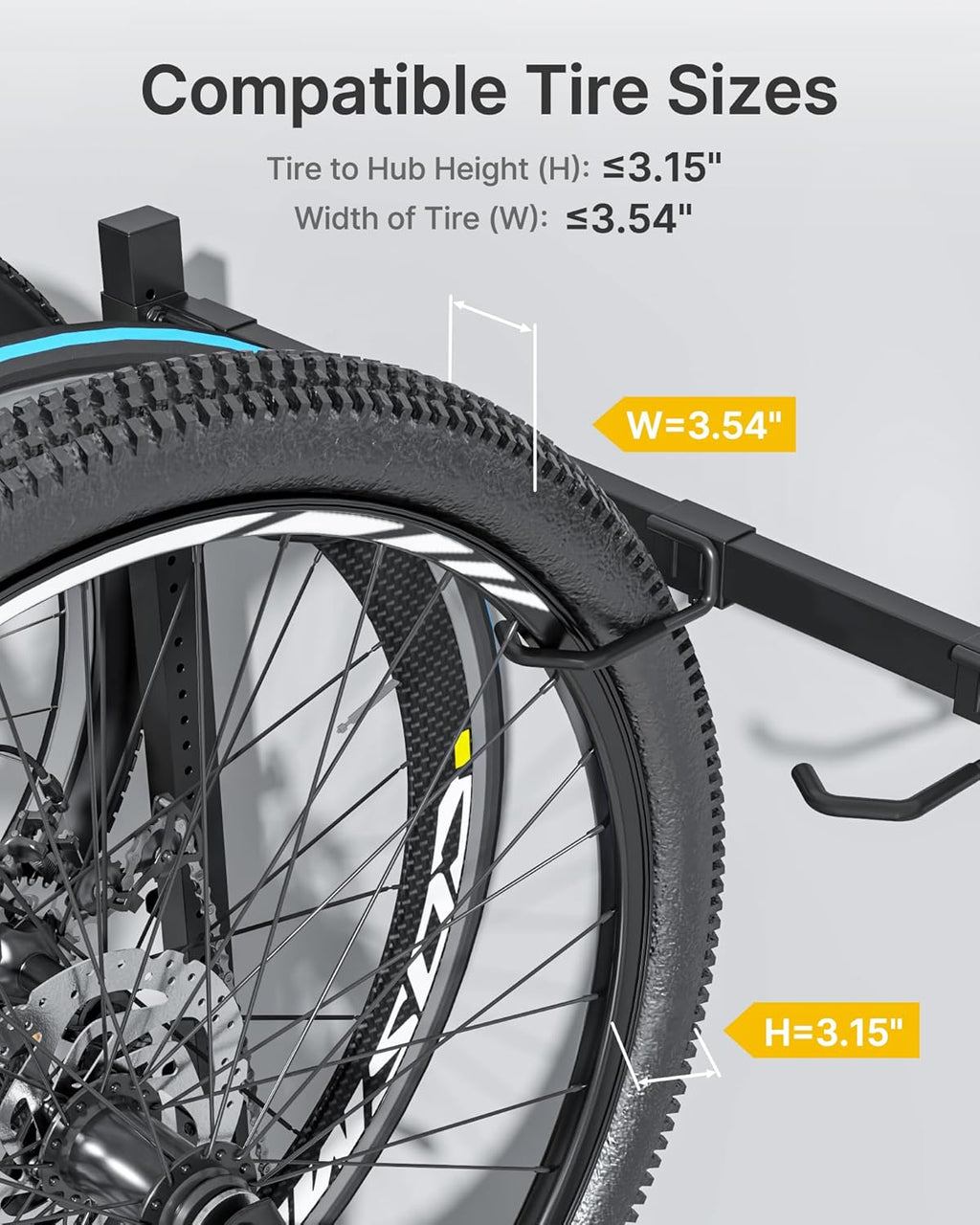 monTEK Freestanding Bike Storage Rack for 3 Bikes, Heavy Duty 210LBS Vertical Bike Stand with 3 Bike Hooks & 4 Helmet Hooks, Indoor and Outdoor Bike Storage Rack with Locking Casters