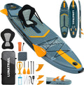 【11'×34'】 Extra Long/Extra Wide Premium Inflatable Stand Up Paddle Board (SUP) – Portable & Lightweight for Yoga, Surfing, Family Fun | Complete Kit with Paddle, Pump, Bag | Durable Design