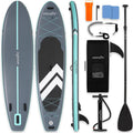 SereneLife Ultra-Light Inflatable Stand Up Paddle Board with Premium SUP Accessories - Extra Wide Stable Design with Non-Slip EVA Deck Pad for Youth and Adults of All Skill Levels - 350 lbs Capacity