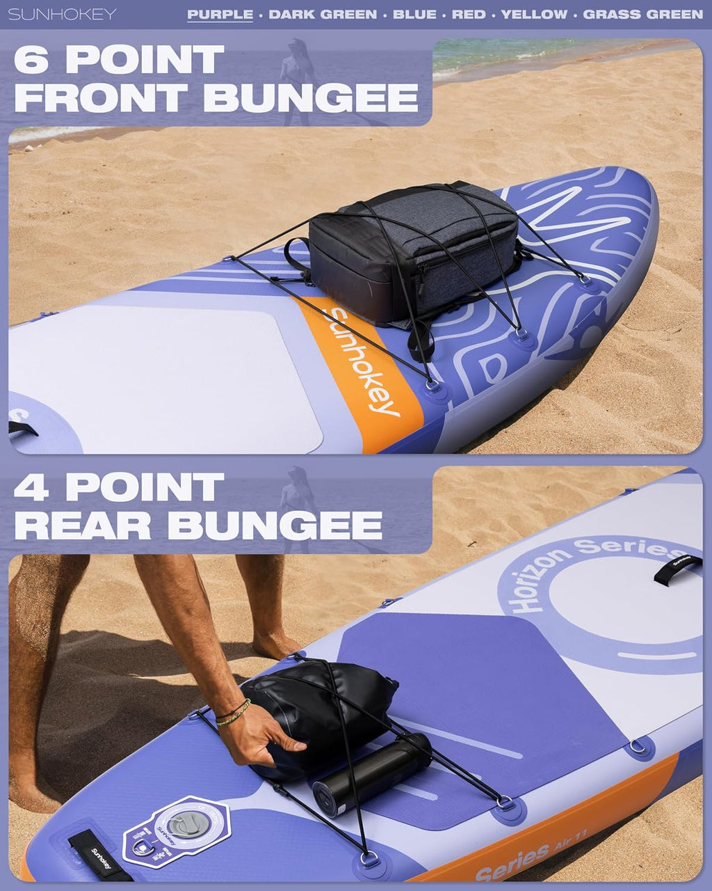 11'×34'' Extra Wide Inflatable Paddle Board with Seam Welded Technology, Stand Up Paddle Board, 420lb Capacity for Adults, Sup Board for All-Level with 2-Blade Paddle/Dual-Action Pump/Leash