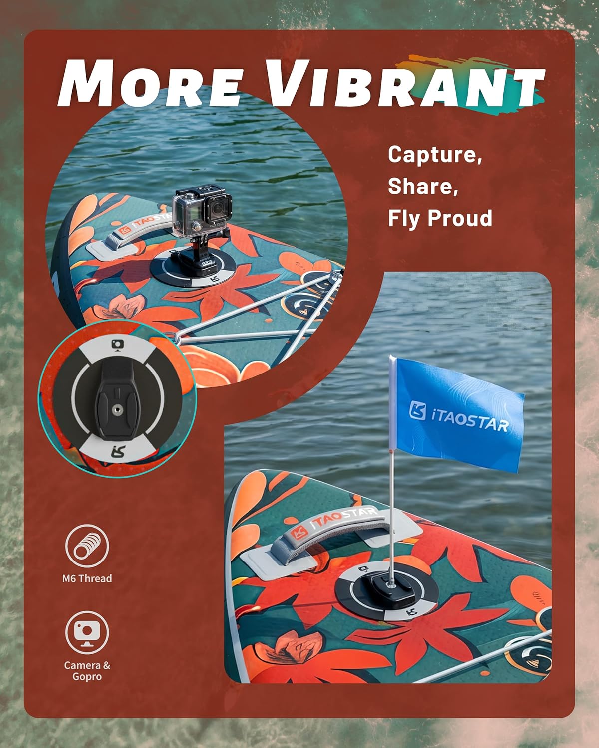 iTAOSTAR Novelty 11'6' x 35' Inflatable Stand Up Paddle Board with Seat- Stable SUP Board for Adults - Portable Paddleboard for Yoga, Surfing, Fishing - Includes Full Accessories Kit