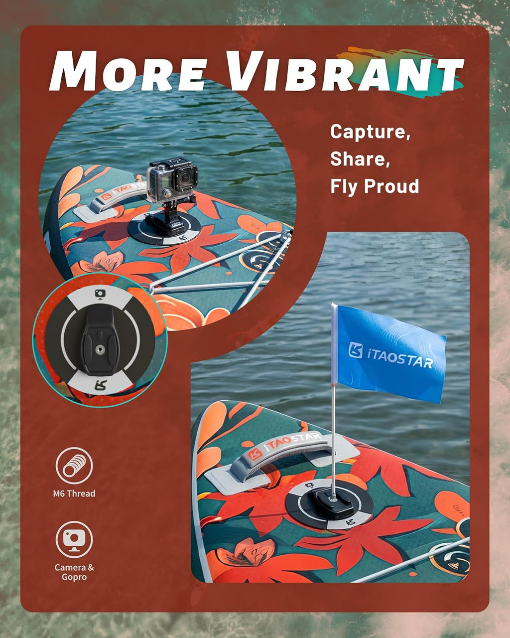 iTAOSTAR Novelty 11'6' x 35' Inflatable Stand Up Paddle Board with Seat- Stable SUP Board for Adults - Portable Paddleboard for Yoga, Surfing, Fishing - Includes Full Accessories Kit