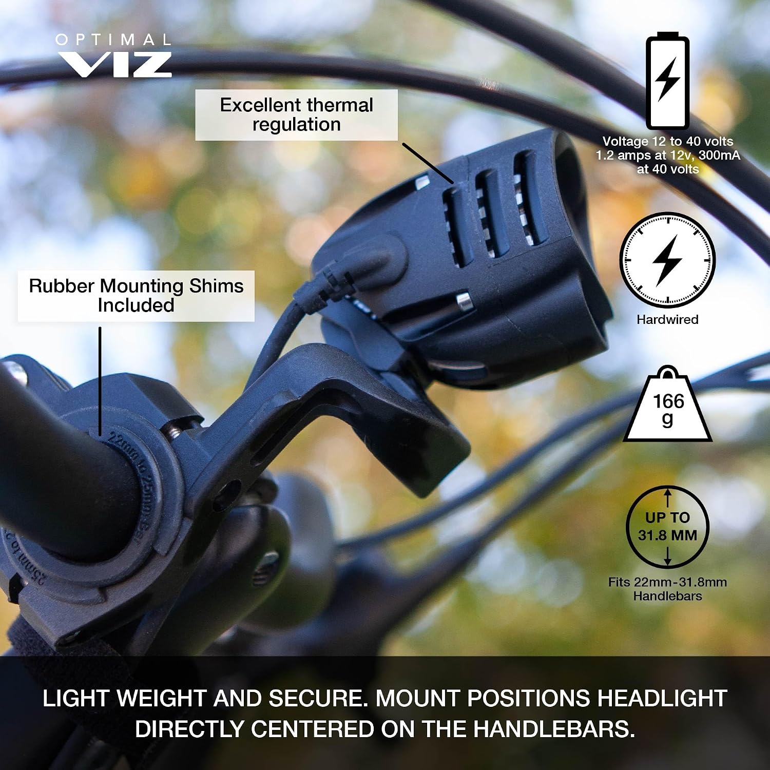 NiteRider EPro 1000 + Emax+ 150 E-Bike Light Combo – 1000 Lumen Front & 150 Lumen Rear Hardwired Lights for Electric Bikes, IP64 Rated, 8 Modes, Fits Class 1/2/3, Handlebar & Rack/Seatpost Mounts