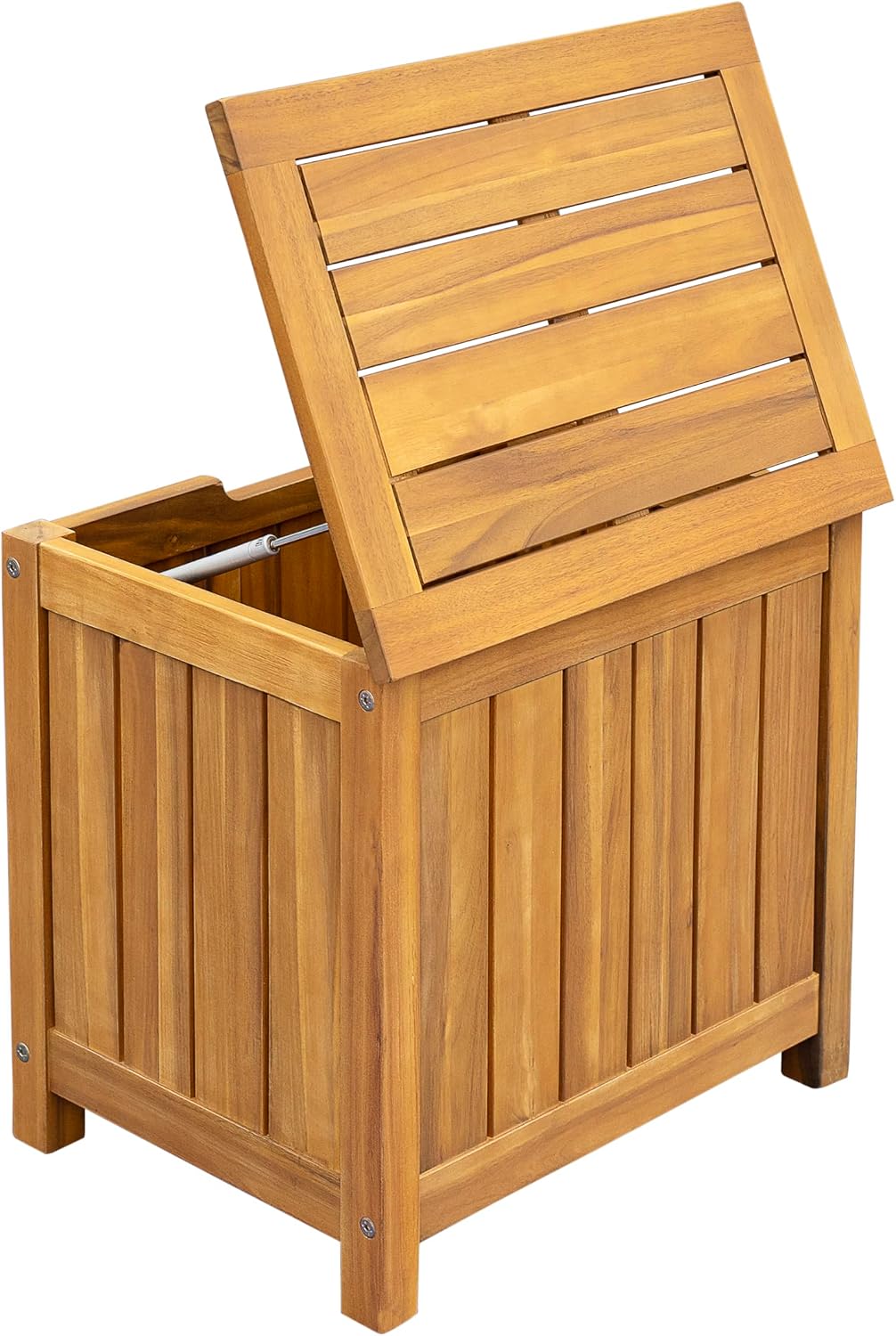 Christopher Knight Home Kensy Acacia Wood Outdoor Storage Box, 30 Gallons Wooden Patio Deck Box, Garden Backyard Tool Storage, Outdoor Storage Container for Patio Furniture Cushion, Teak Finish