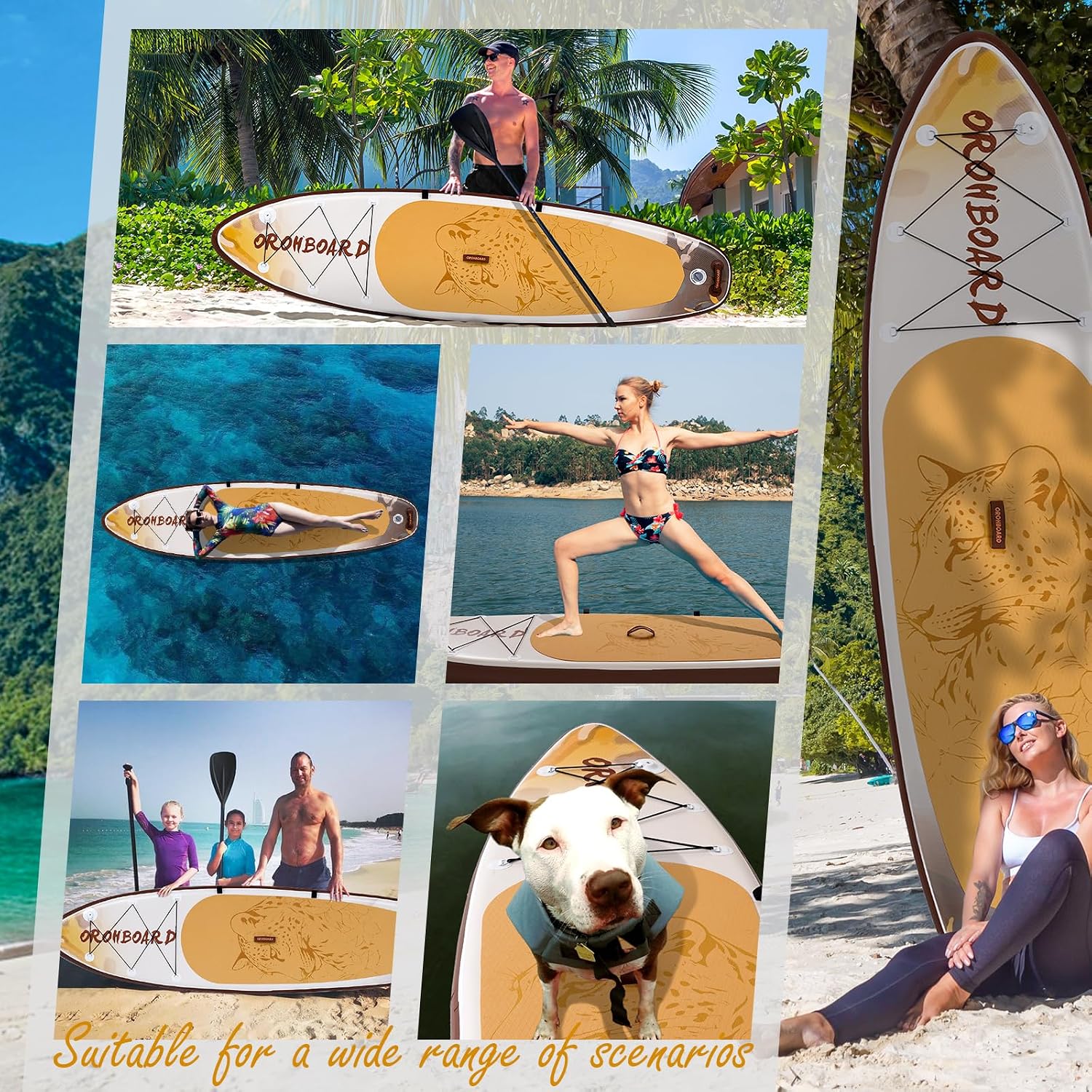 Inflatable Paddle Board 11'6/10'6 Paddle Board - All-Around SUP Board for Adults & Beginners, Stand Up Paddle Board with Complete Accessory Kit for Lake, River, Ocean