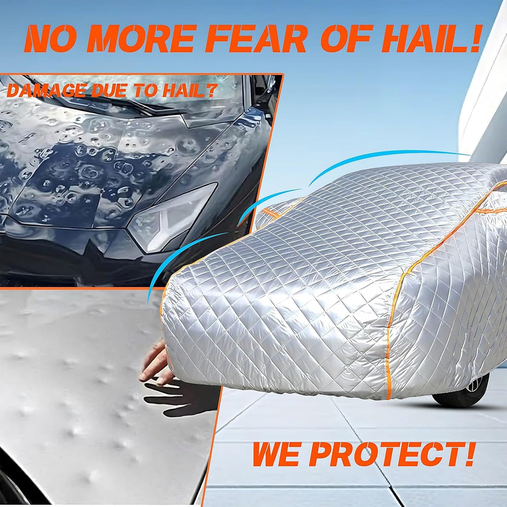 Hail Protector Car Cover Custom Fit for Ford Edge SEL 2023-2025, Hail car Cover with Cotton, Windproof Rain Snow Protection, with Zipper Door and Reflective Strips XXX