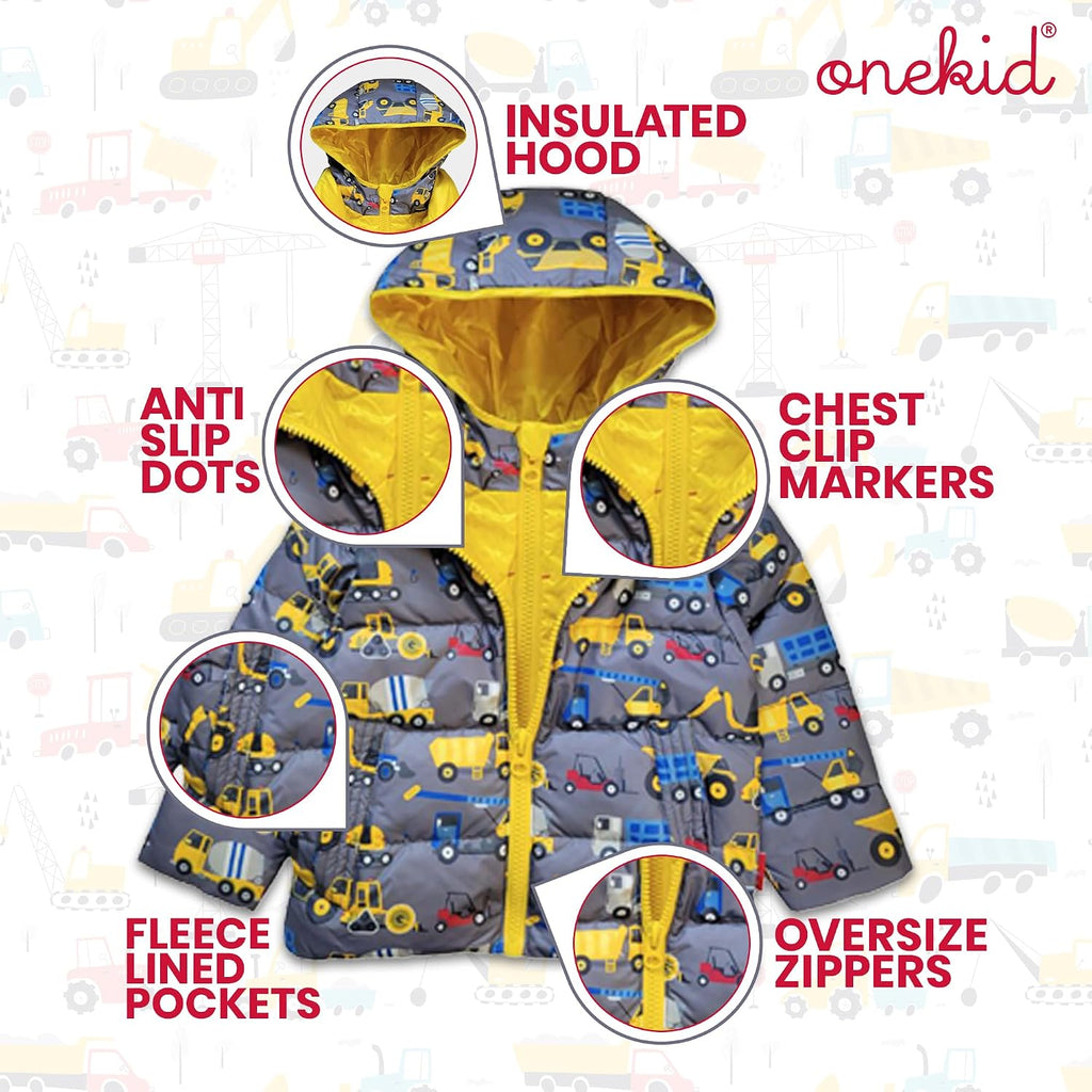 ONE KID The Road Coat Down | Car Seat Safe Winter Jacket | Crash Tested | Unisex | 12 Months-8 Years