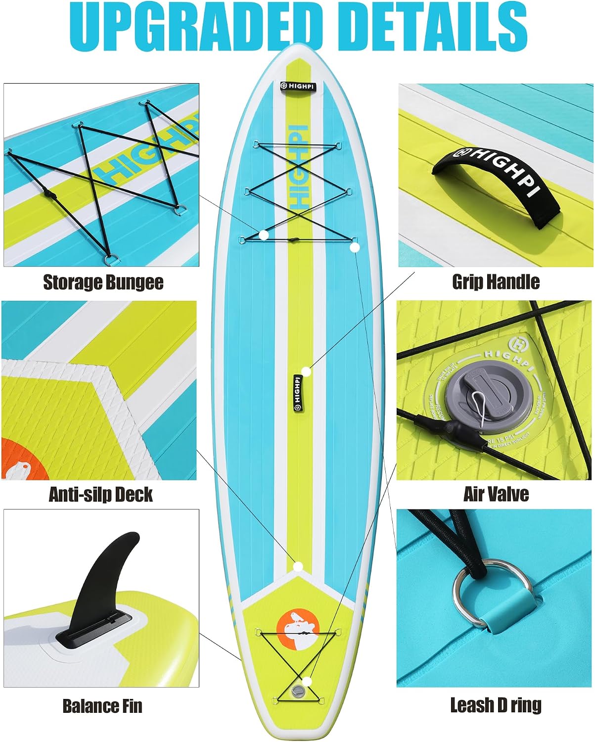 Inflatable Stand Up Paddle Board for Youth and Adults – Wide Sup with Premium Accessories, Blow Up Paddleboard for Surfing, Fishing, Yoga & More