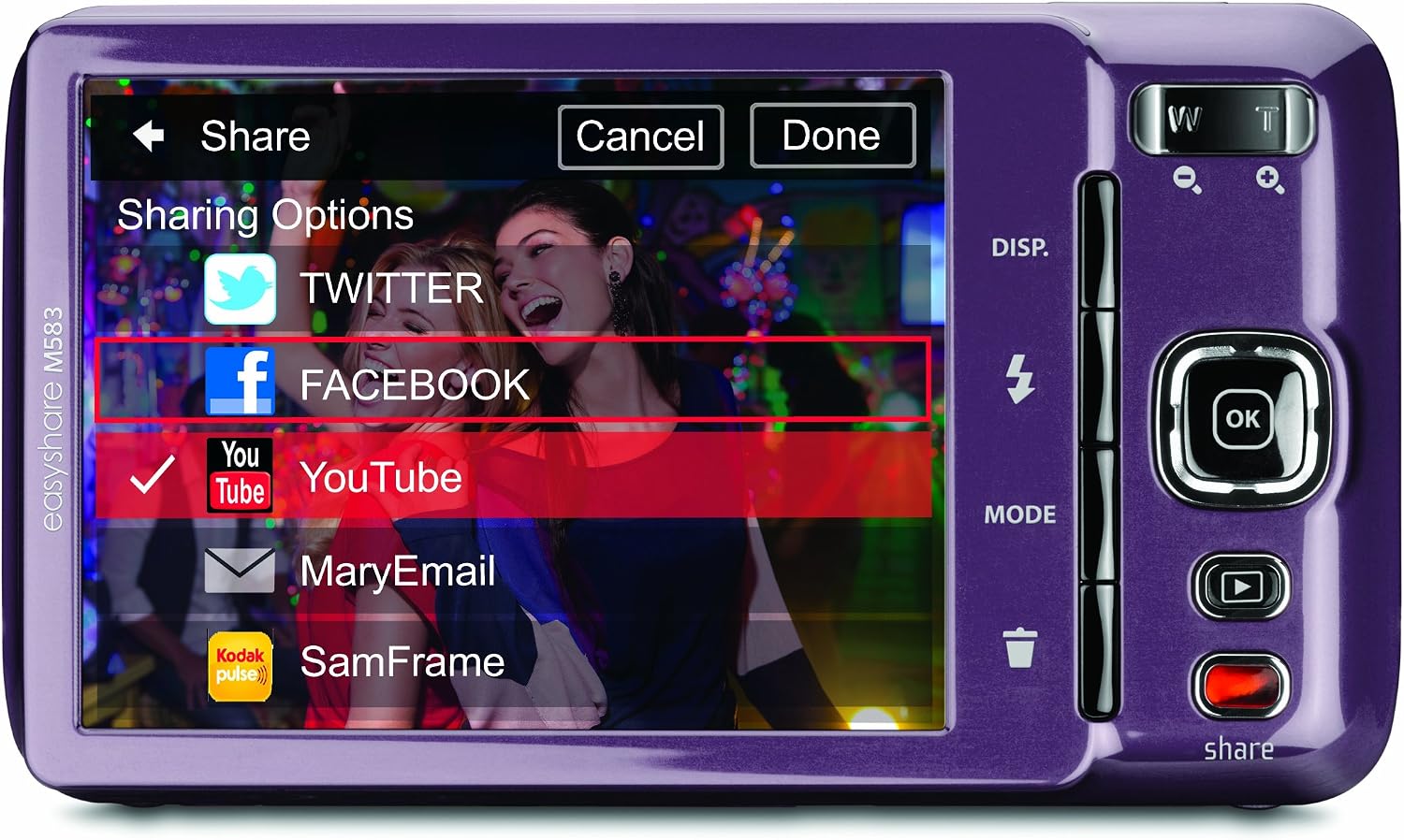 Kodak EasyShare M583 14 MP Digital Camera with 8x Optical Zoom and 3-Inch LCD - Purple