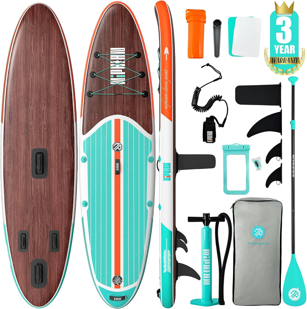 Niphean Inflatable Stand Up Paddle Board with SUP Accessories, Anti-Slip EVA Deck, 10'6'' Inflatable Paddle Boards for Adults & Youth of All Skill Levels