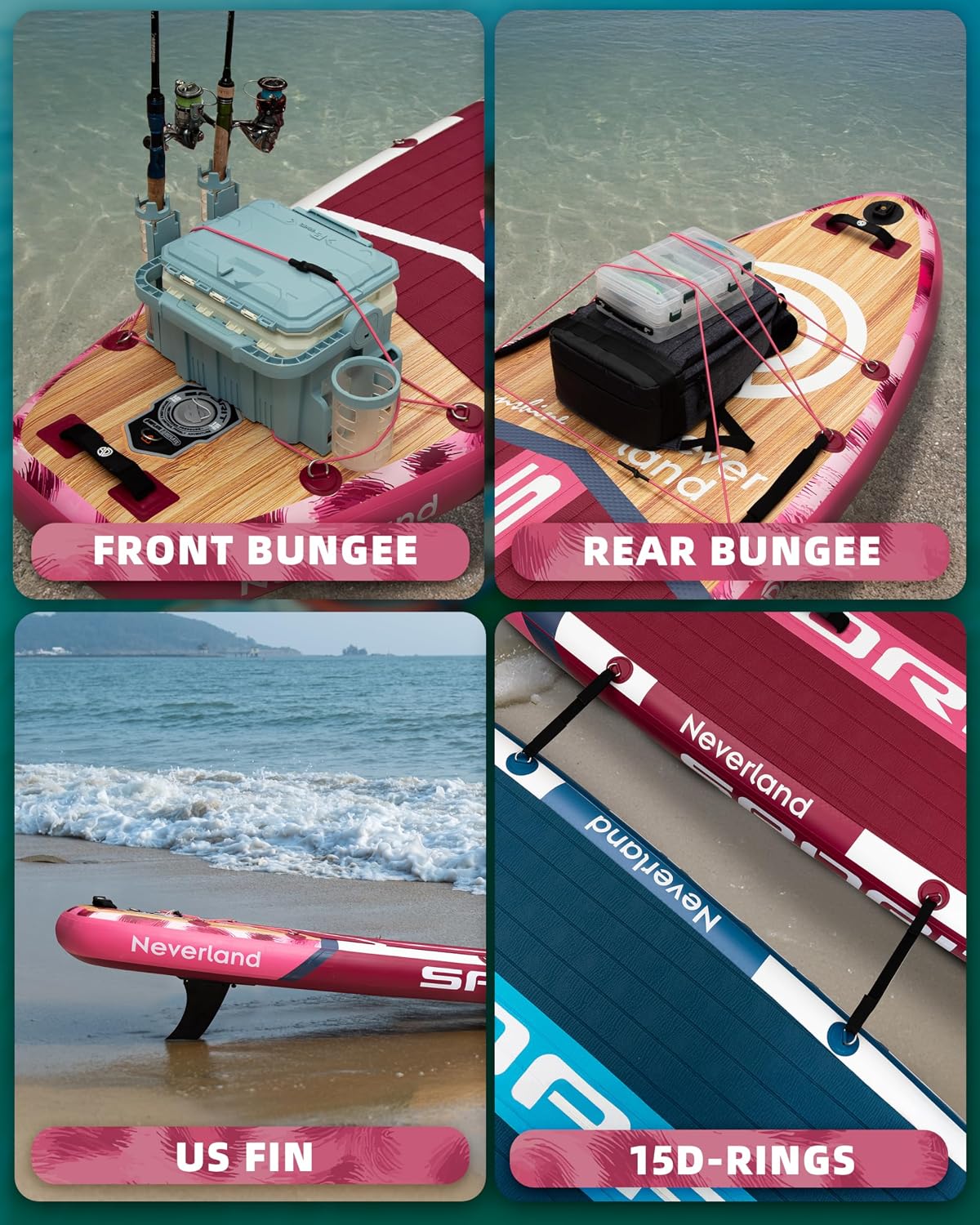 11'6×35' Super Wide Inflatable Stand Up Paddle Board, Ultra Stable SUP Board for Adults, 450lb Capacity with Shoulder Strap, 100L Backpack, Removable US Fin, Floating Paddle, Safety Leash