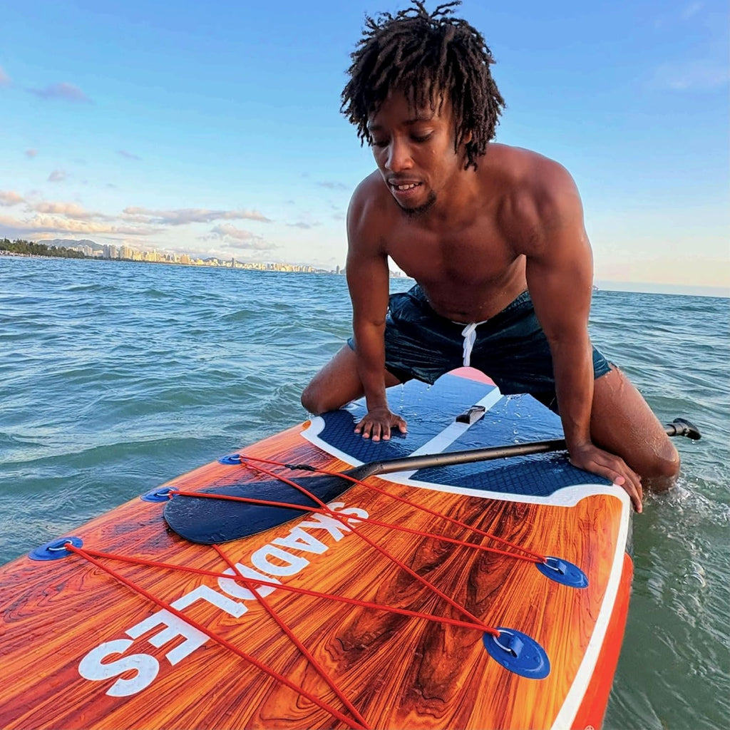 10'6'' Inflatable Stand Up Paddle Board (SUP) for Adults and Youth with Non-Slip Deck – Complete Accessories Kit, for Fishing, Yoga, Fitness & Family Fun