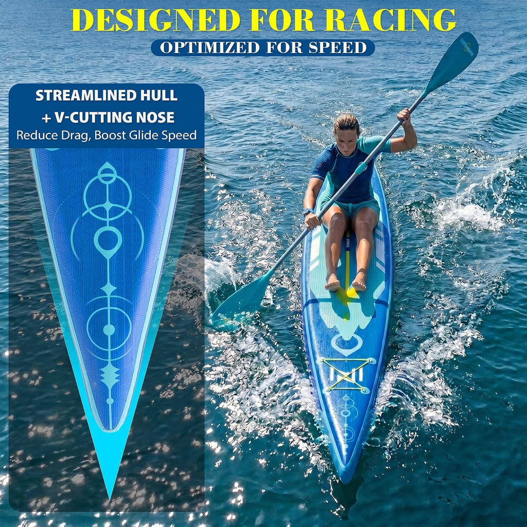 FunWater Inflatable Stand Up Paddle Board 10'6'/11'/11'6' Paddle Board for Adults & Youth, Paddleboards Inflatable with Premium SUP Accessories, Wide Stable, Non-Slip Comfort Deck