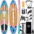 11' Inflatable Stand Up Paddle Board – Extra Wide SUP for Adults & Kids of All Skill Levels, Stable Paddleboard with Pump, Fins, Backpack, Accessories & Waterproof Phone Pouch