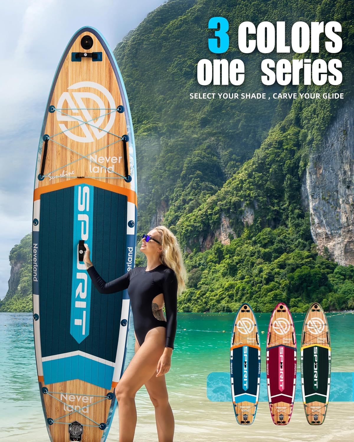 11'6×35' Super Wide Inflatable Stand Up Paddle Board, Ultra Stable SUP Board for Adults, 450lb Capacity with Shoulder Strap, 100L Backpack, Removable US Fin, Floating Paddle, Safety Leash