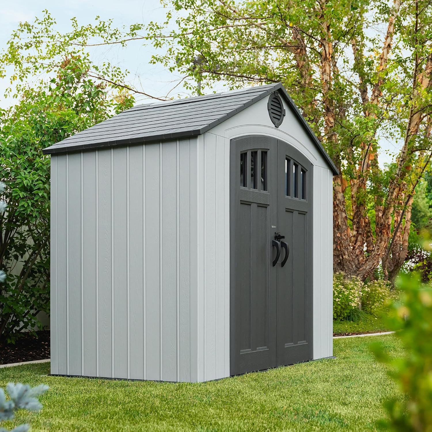 Lifetime Outdoor Storage Shed, 8 x 5 Foot, Gray
